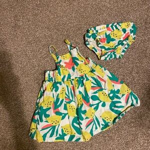 Hanna Andersson Tropical Print Baby Dress Set
